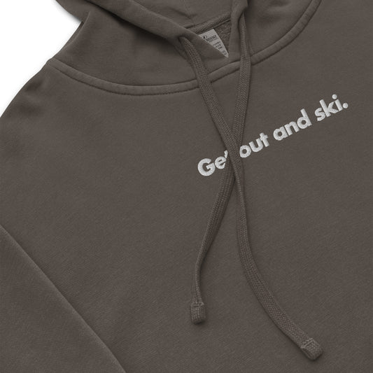 Get Out and Ski Premium Embroidered Hoodie